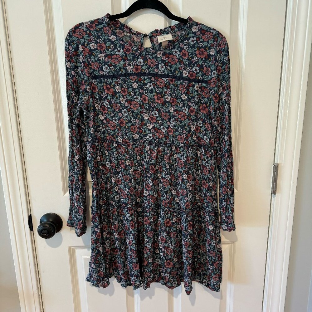 Knox Rose Long‎ Sleeve Floral Baby Doll Dress - Size Small